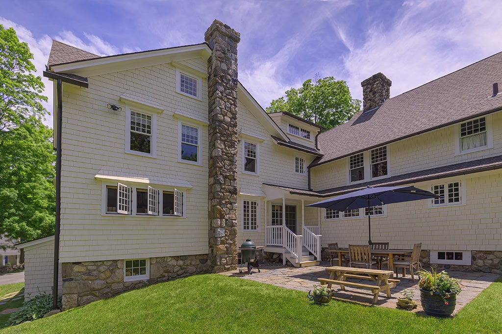 Wood Windows With Wavy Glass Image